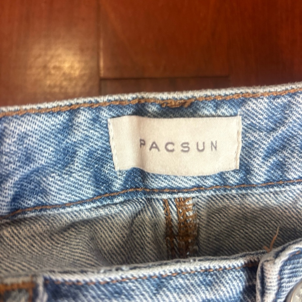 Pacific Sunwear Faded Blue Straight-Leg Jeans - Picture 3 of 4